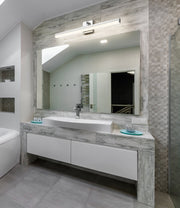 Liam 1 Light 32" Vanity in Chrome in a room setting