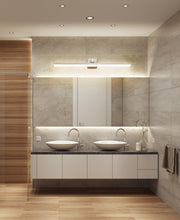 Liam 1 Light 40" Vanity in Brushed Nickel in a room setting