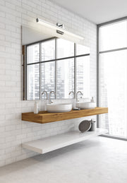 Liam 1 Light 40" Vanity in Chrome in a room setting