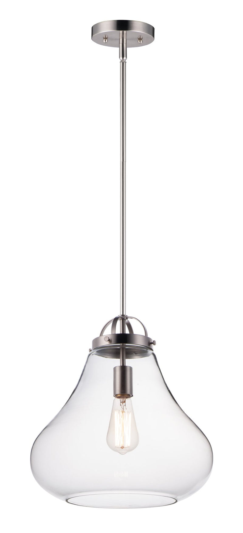 Stella 1 Light Pendant in Satin Nickel