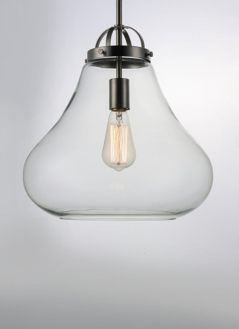 Stella 1 Light Pendant in Satin Nickel