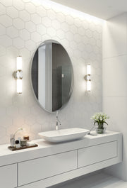 Cooper 1 Light 18" Vanity in Chrome in a room setting