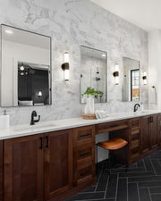 Cooper 1 Light 18" Vanity in Matte Black in a room setting