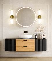 Cooper 1 Light 18" Vanity in Modern Gold in a room setting
