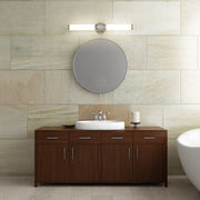 Cooper 1 Light 25" Vanity in Brushed Nickel in a room setting