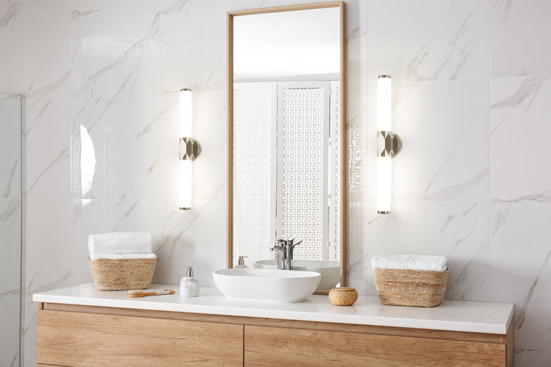 Cooper 1 Light 25" Vanity in Chrome in a room setting