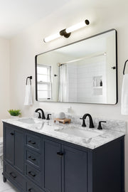 Cooper 1 Light 32" Vanity in Matte Black in a room setting