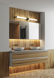 Cooper 1 Light 40" Vanity in Matte Black in a room setting