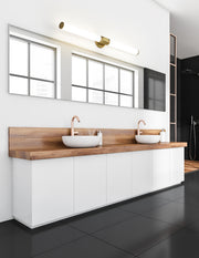 Cooper 1 Light 40" Vanity in Modern Gold in a room setting