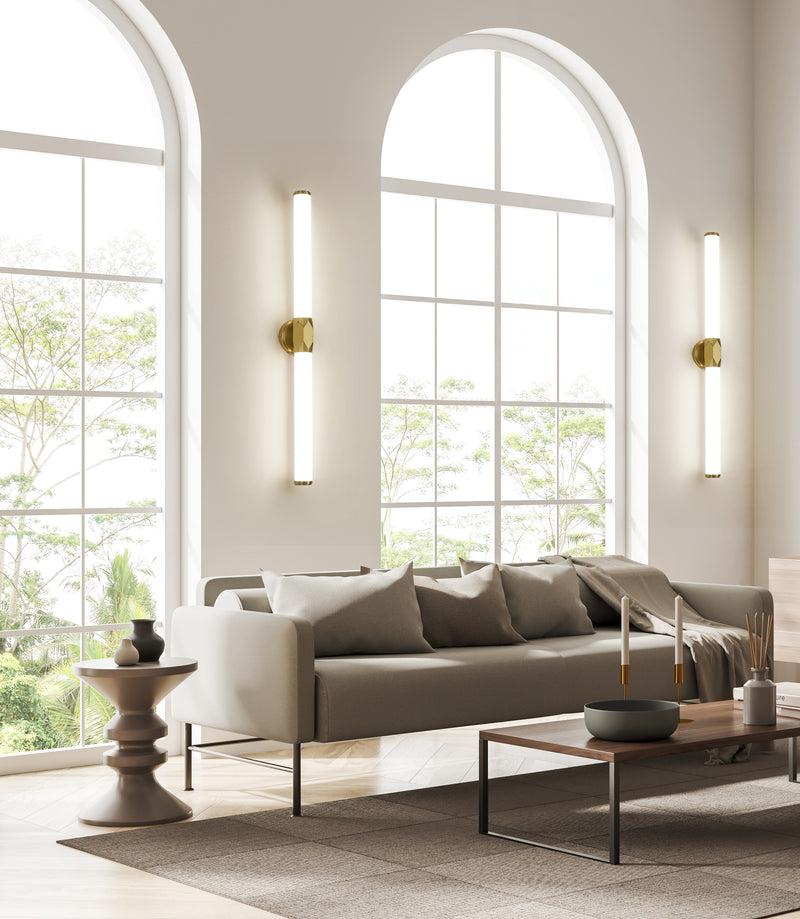Cooper 1 Light 40" Vanity in Modern Gold in a room setting