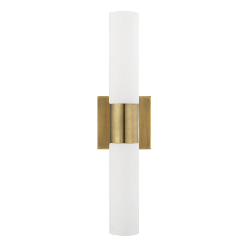 Aero 2-Light 17.75" ADA Bath Vanity Light in Antique Brass
