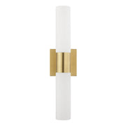 Aero 2-Light 17.75" ADA Bath Vanity Light in Satin Brass
