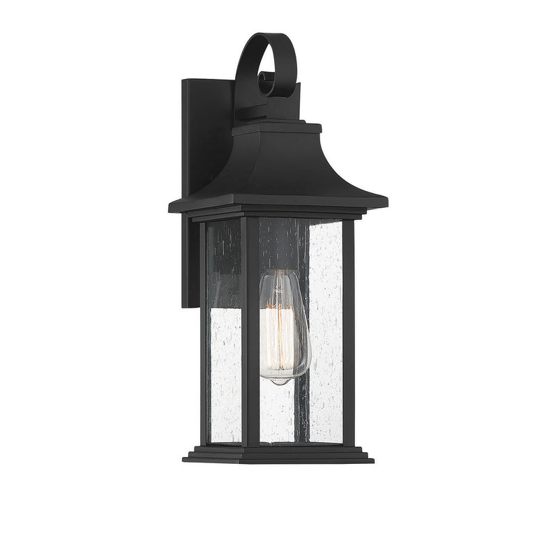 Hancock Small Outdoor Wall Lantern in Matte Black