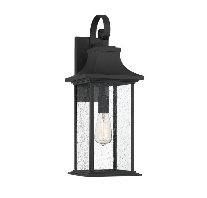 Hancock Large Outdoor Wall Lantern in Matte Black