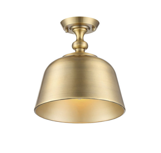 Berg Semi-Flush Mount in Warm Brass