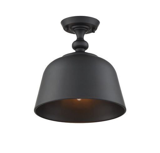 Berg Semi-Flush Mount in Matte Black