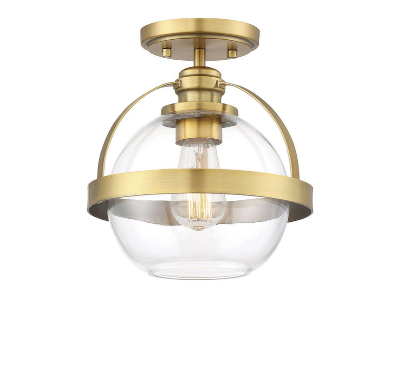 Pendleton Semi-Flush Mount in Warm Brass