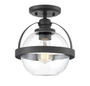 Pendleton Semi-Flush Mount in Matte Black