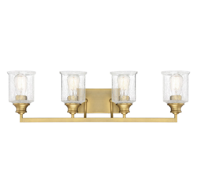 Hampton 4-Light Bath Vanity Light in Warm Brass