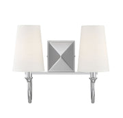 Cameron 2-Light Bath Vanity Light in Polished Nickel