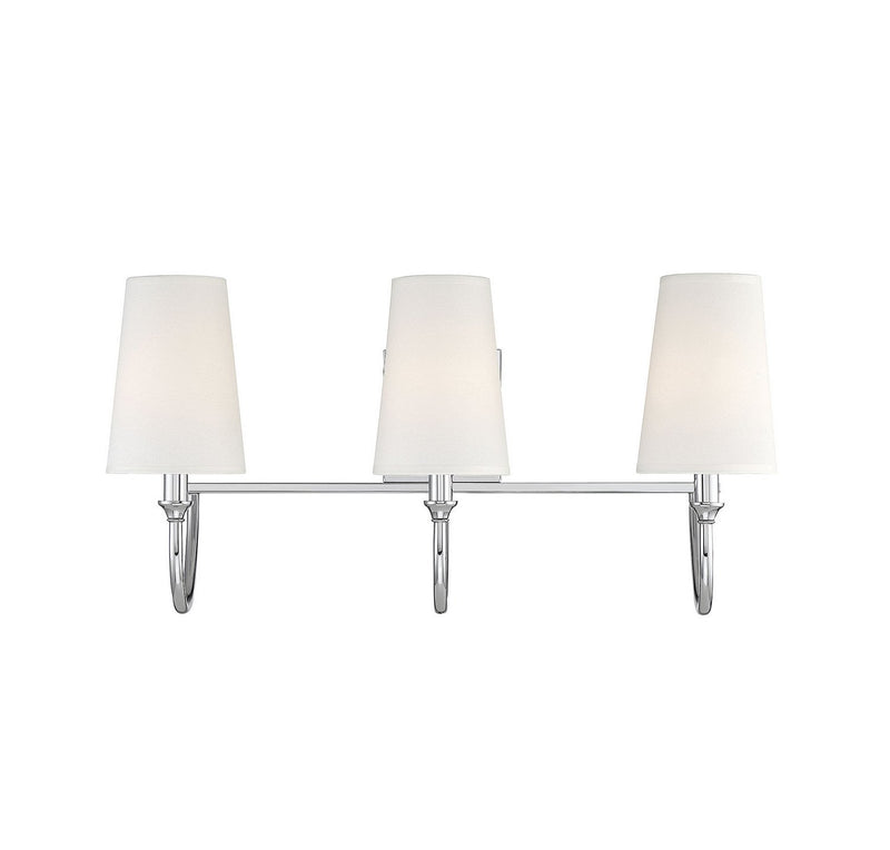 Cameron 3-Light Bath Vanity Light in Polished Nickel