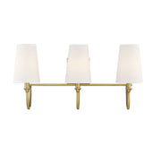 Cameron 3-Light Bath Vanity Light in Warm Brass