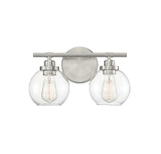 Carson 2-Light Bath Vanity Light in Satin Nickel