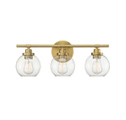 Carson 3-Light Bath Vanity Light in Warm Brass