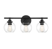 Carson 3-Light Bath Vanity Light in Matte Black