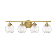 Carson 4-Light Bath Vanity Light in Warm Brass