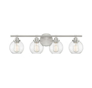 Carson 4-Light Bath Vanity Light in Satin Nickel