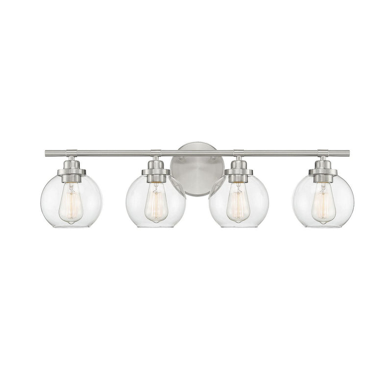 Carson 4-Light Bath Vanity Light in Satin Nickel