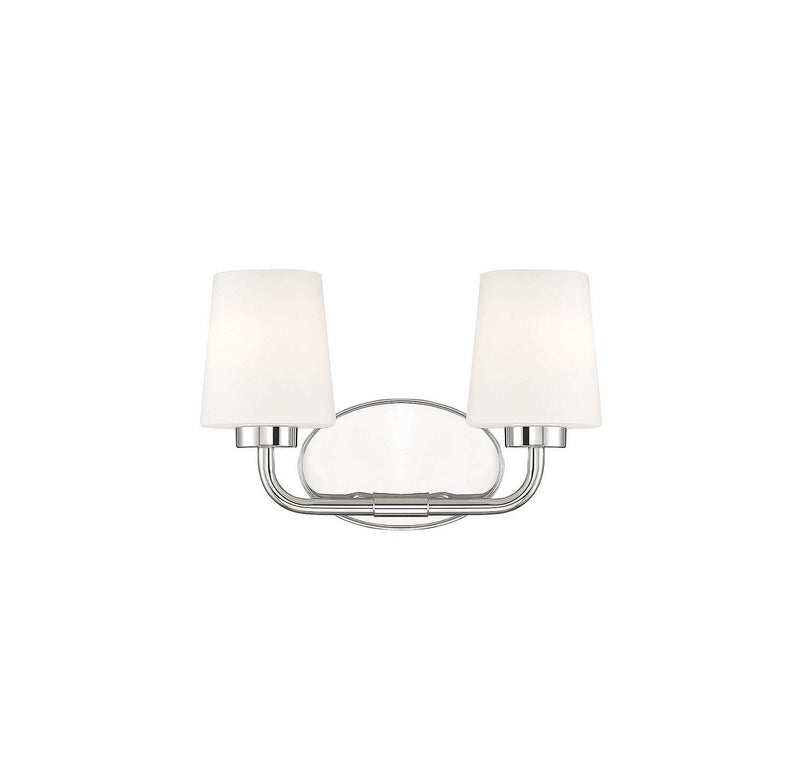 Capra 2-Light Bath Vanity Light in Polished Nickel
