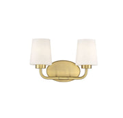 Capra 2-Light Bath Vanity Light in Warm Brass