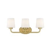 Capra 3-Light Bath Vanity Light in Warm Brass