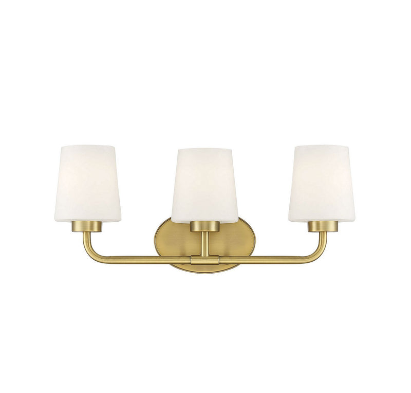 Capra 3-Light Bath Vanity Light in Warm Brass