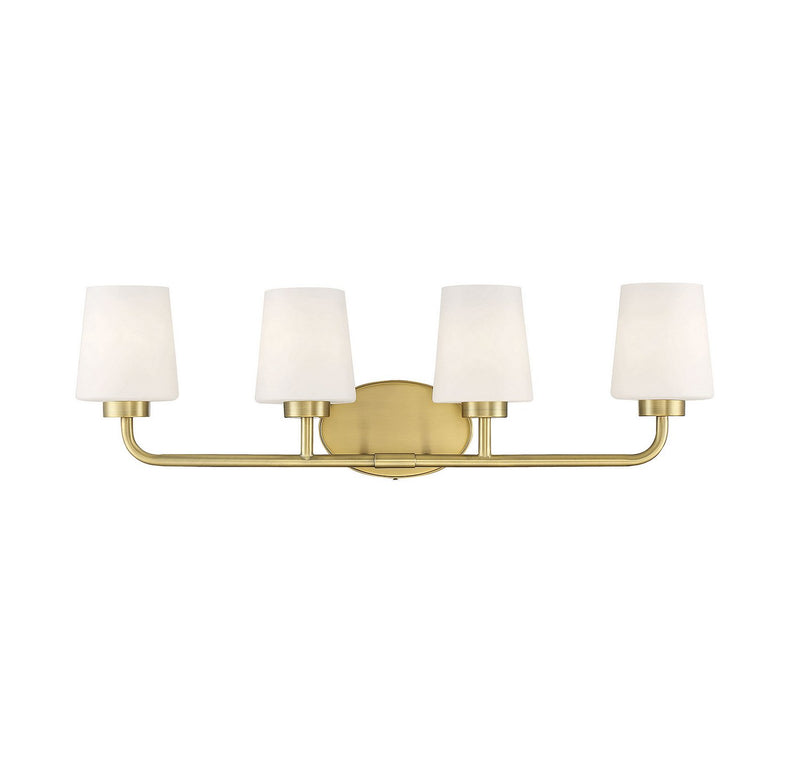 Capra 4-Light Bath Vanity Light in Warm Brass
