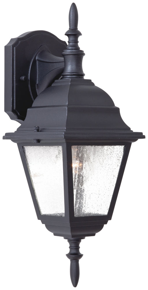 Bay Hill 1-Light Wall Mount in Coal & Clear Seeded Glass