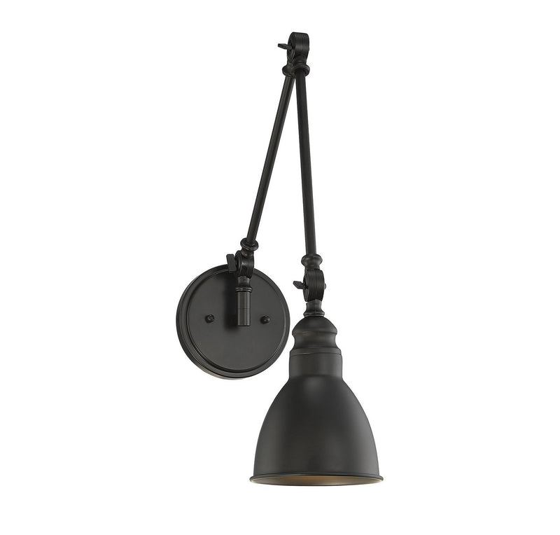 Dakota Swing Arm Wall Lamp in Matte Black