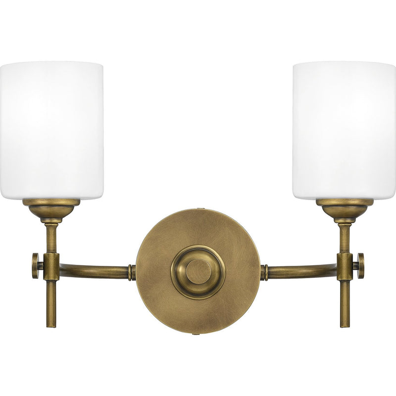 Aria 2-Light Bath Vanity Light in Weathered Brass