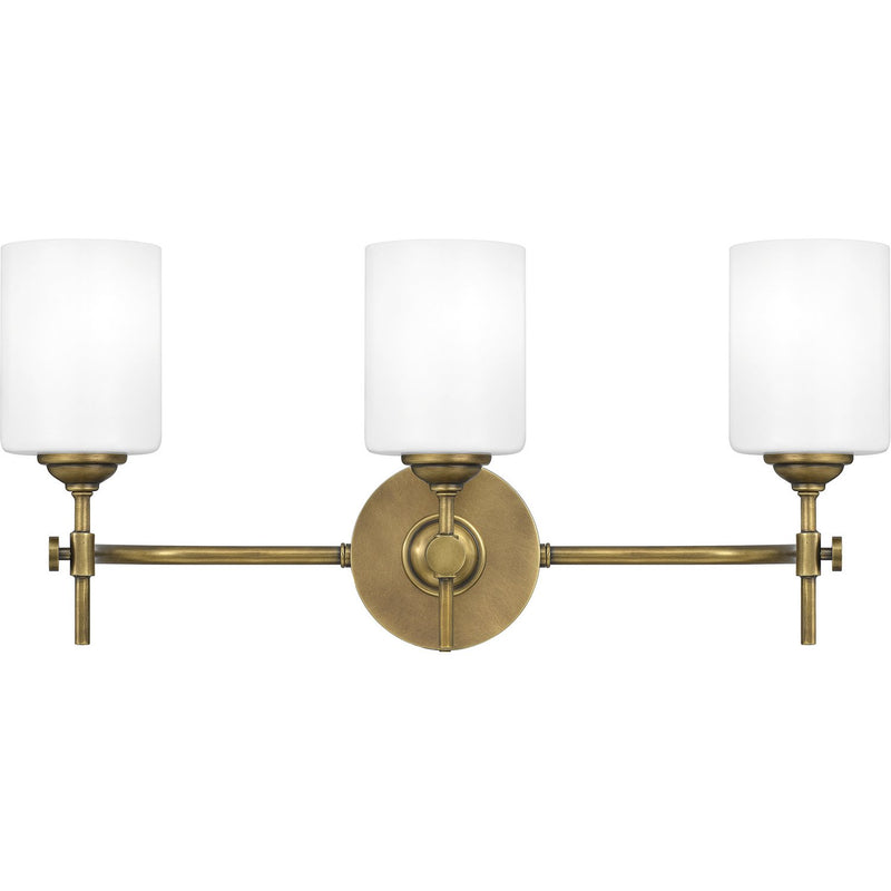Aria 3-Light Bath Vanity Light in Weathered Brass