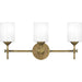 Aria 3-Light Bath Vanity in Weathered Brass - Lamps Expo