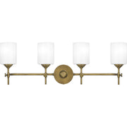 Aria 4-Light Bath Vanity Light in Weathered Brass