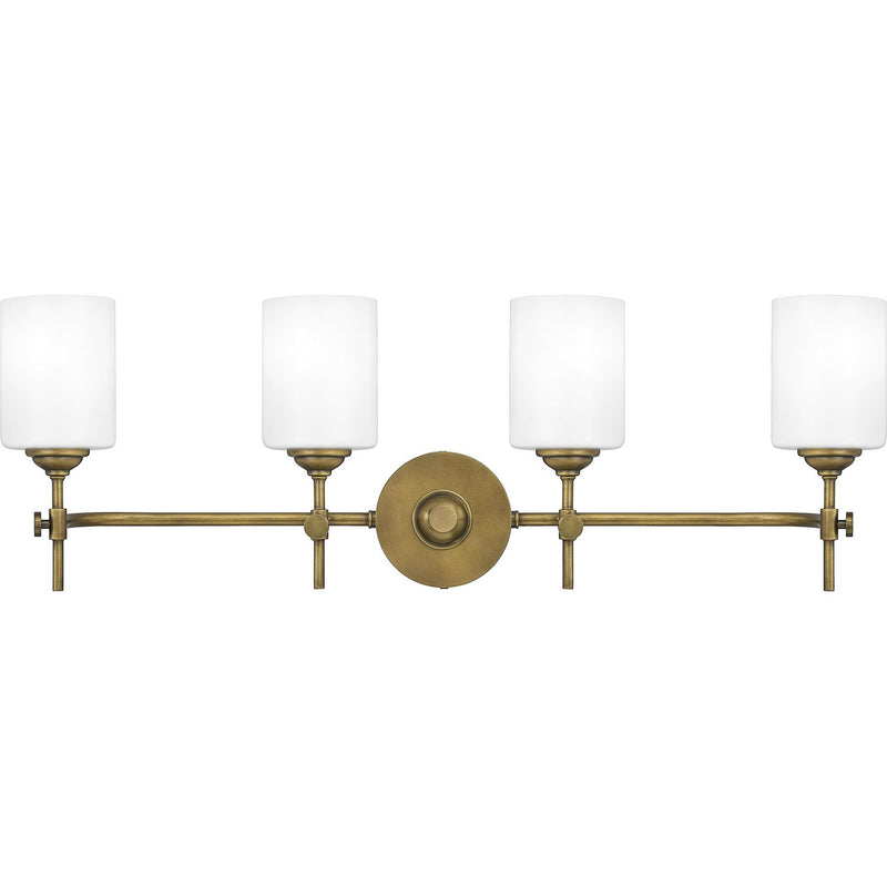 Aria 4-Light Bath Vanity Light in Weathered Brass