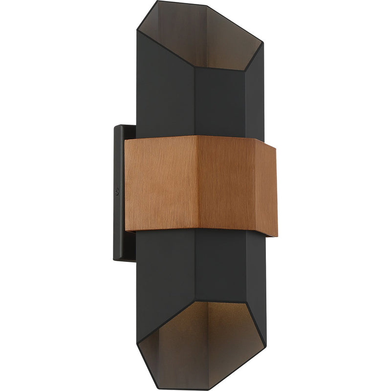 Chasm Medium Outdoor Wall Sconce in Matte Black