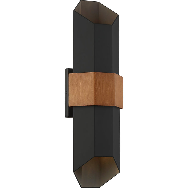 Chasm Large Outdoor Wall Sconce in Matte Black