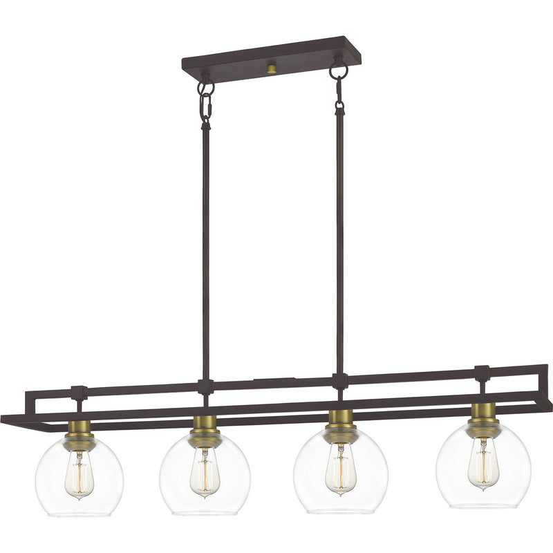 Dobbs 4-Light Island Chandelier in Old Bronze