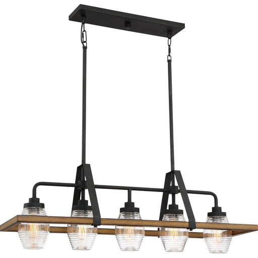 Guilford 5-Light Linear Chandelier in Grey Ash
