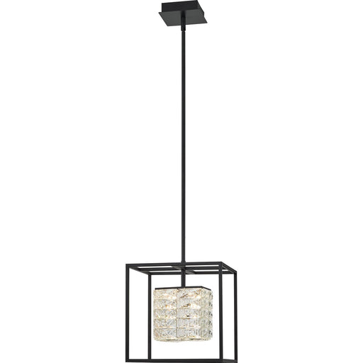 Dazzle 12" Pendant in Matte Black