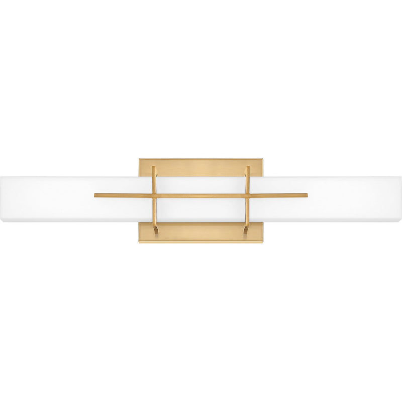 Gemini 22" Bath Vanity Light in Aged Brass